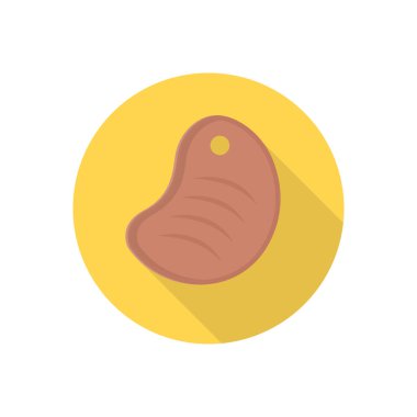 Biftek çemberi düz gölge simgesi