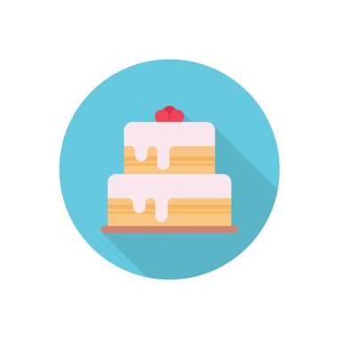 doğum günü çemberi gölge düz simgesi