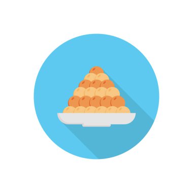 Şekerler daire şeklinde düz gölge simgesi