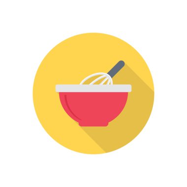 çırpma çemberi gölge düz simgesi