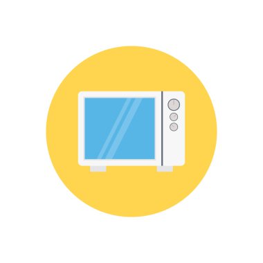 fırın vektör dairesi düz simgesi