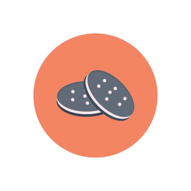 çerez vektör daire düz simgesi