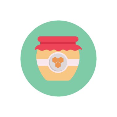 kavanoz vektör dairesi düz simgesi