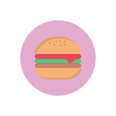 vektör dairesi düz simgesini ye