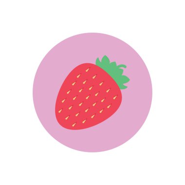 meyve vektör dairesi düz simgesi