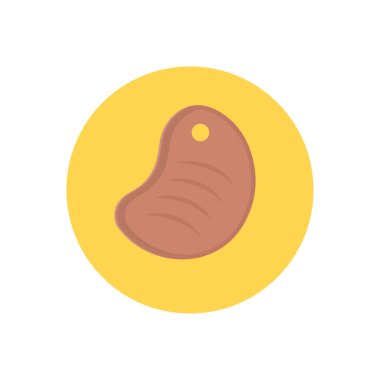 biftek vektör dairesi düz simgesi