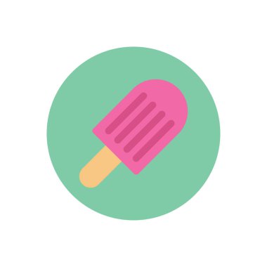 dondurma vektör dairesi düz simgesi