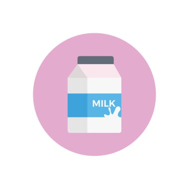 paket vektör dairesi düz simgesi