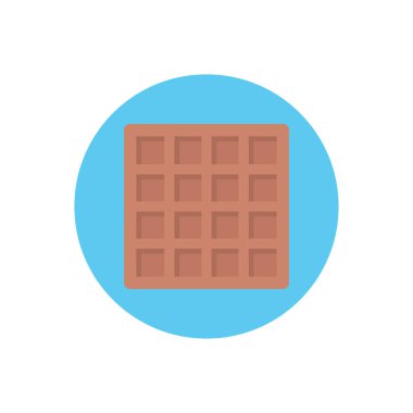 Şeker vektör dairesi düz simgesi