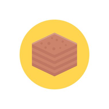 çerez vektör daire düz simgesi