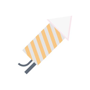 Havai fişek vektörü düz renk simgesi