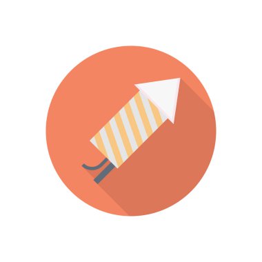 Havai fişek çemberi düz gölge simgesi