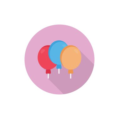 parti çemberi gölge düz simgesi