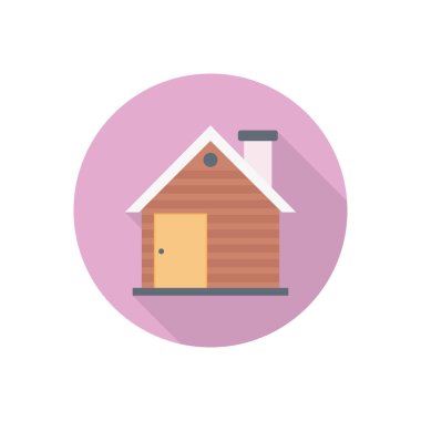 ev çemberi gölge düz simgesi