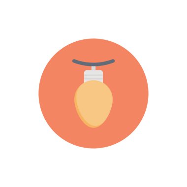 ampul vektör dairesi düz simgesi