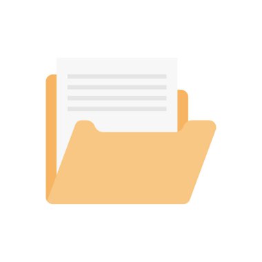 dosya vektörü düz renk simgesi