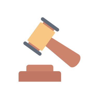 Hukuk vektörü düz renk simgesi