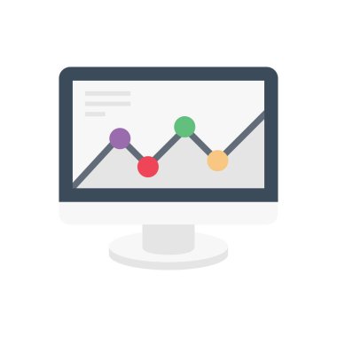 grafik vektörü düz renk simgesi