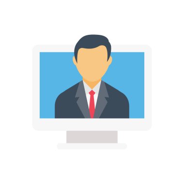 kullanıcı vektörü düz renk simgesi