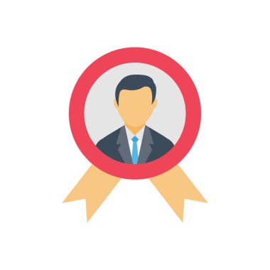 ödül vektörü düz renk simgesi