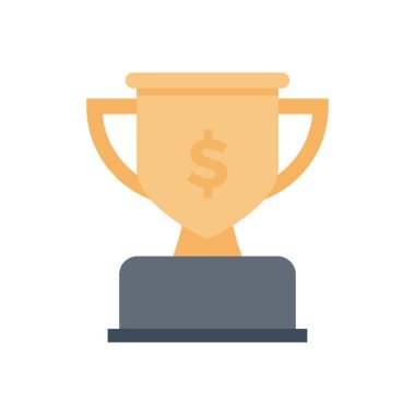 başarı vektörü düz renk simgesi