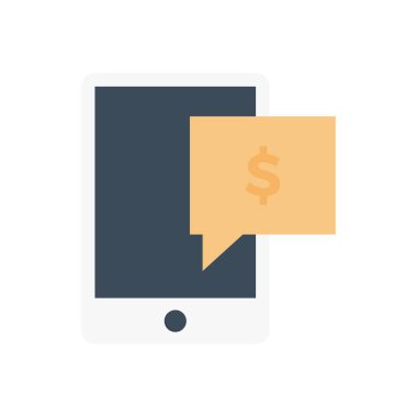 mobil vektör düz renk simgesi