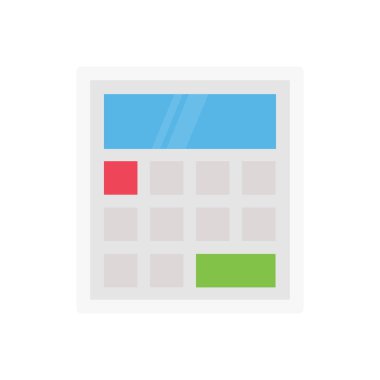 muhasebe vektörü düz renk simgesi