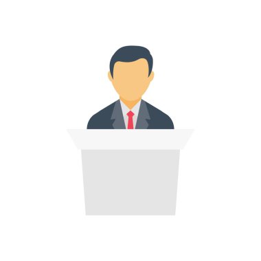 toplantı vektörü düz renk simgesi