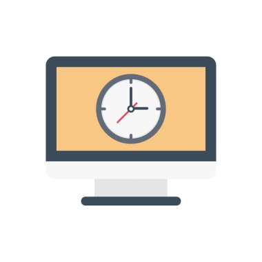 Zaman çizelgesi düz renk simgesi