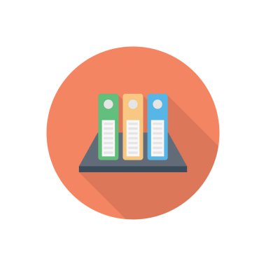 belge dairesi gölge düz simgesi