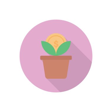 bitki çemberi düz simgesi