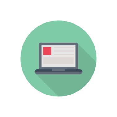 çevrimiçi daire gölge düz simgesi