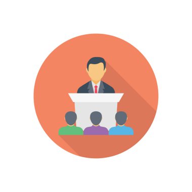 konuşma çemberi gölge düz simgesi