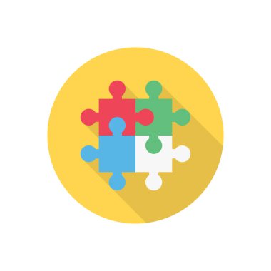 Daire planlama gölge düz simgesi