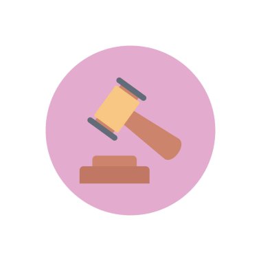 Law vektör dairesi düz simgesi