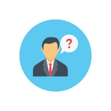 yardımcı vektör dairesi düz simgesi