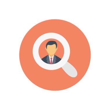 Vektör çemberi düz simgesi işe alınıyor