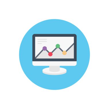 grafik vektör dairesi düz simgesi