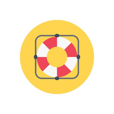 Koruma vektörü dairesi düz simgesi