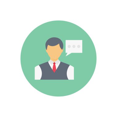 mesaj vektör dairesi düz simgesi