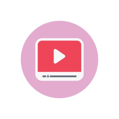 ad vektör dairesi düz simgesi