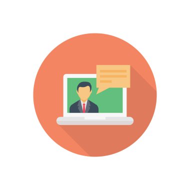 destek çemberi düz simgesi