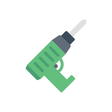 makine vektörü düz renk simgesi