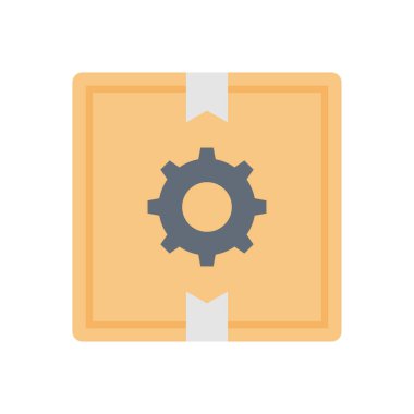 parsel vektör düz renk simgesi