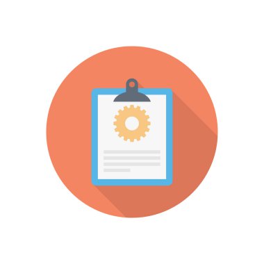 rapor çember gölge düz simgesi