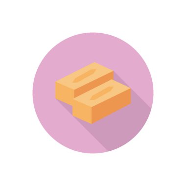 Yapı dairesi gölge düz simgesi