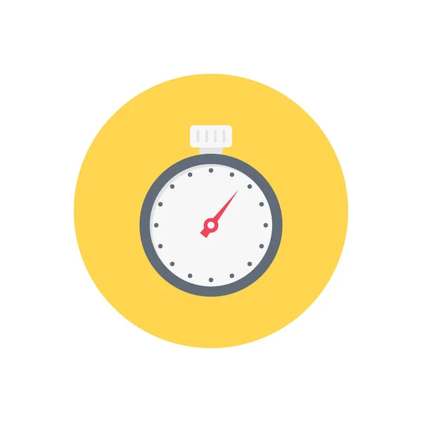 Deadline Vector Circle Flat Icon — Stock Vector