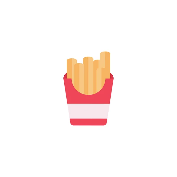 Fast Food Vektor Flache Farbe Symbol — Stockvektor