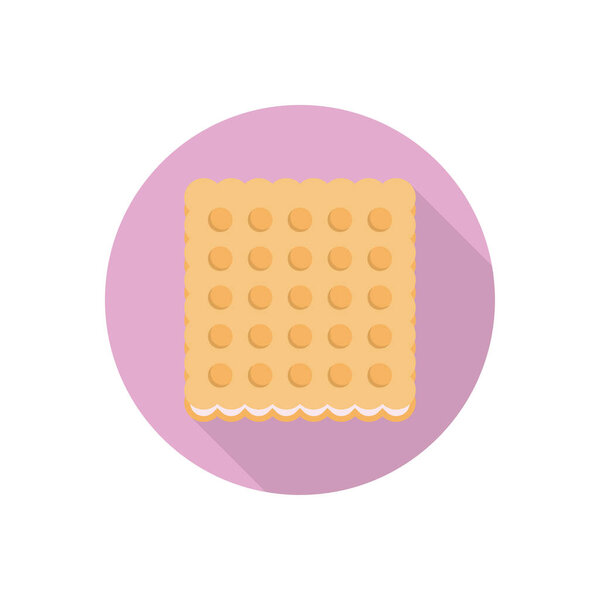 biscuit circle shadow flat icon