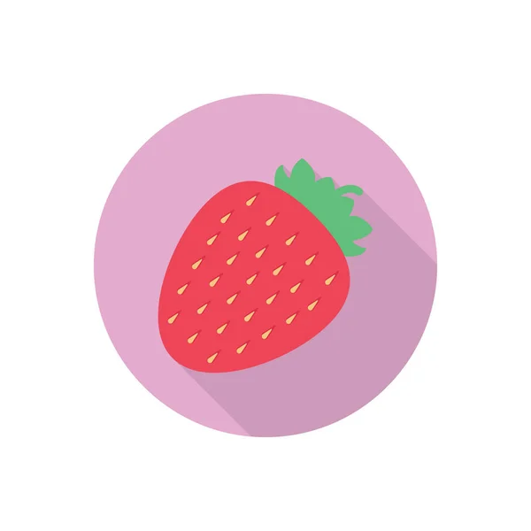 Fruta Círculo Sombra Plano Icono — Vector de stock